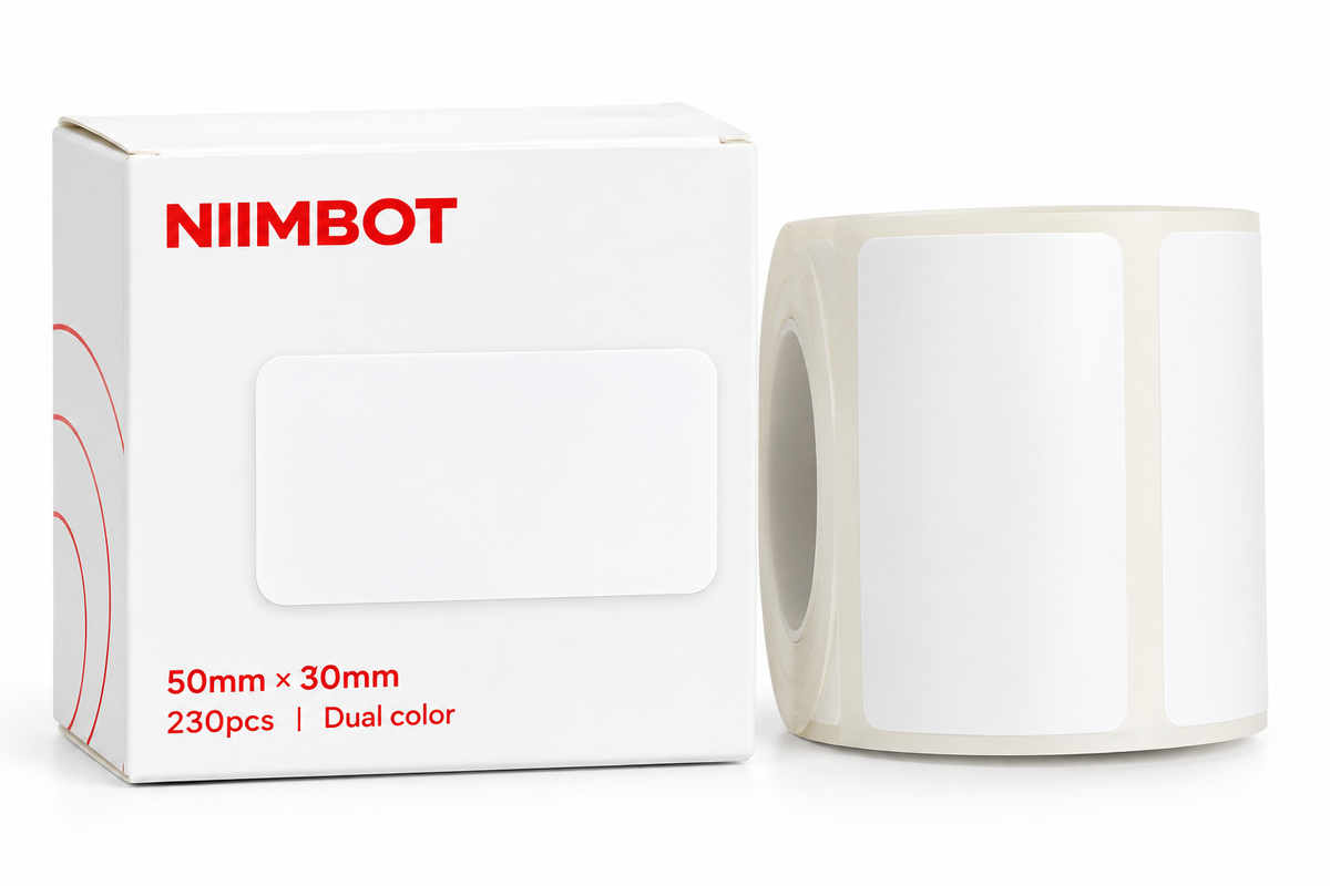 NIIMBOT Direct Thermal Label RED/BLK ROUND and DUAL COLOR For B21 Pro B1 Pro B2 Pro