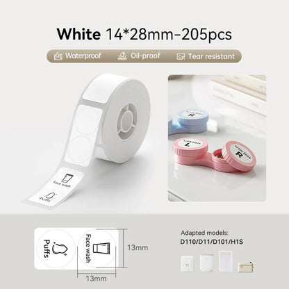 ورق ملصقات نيمبوت الأبيض لطابعات D11, D110, D101