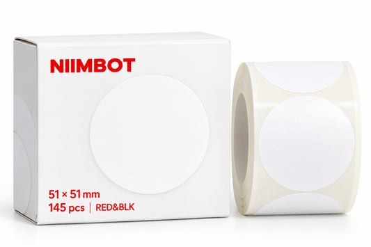 NIIMBOT Direct Thermal Label RED/BLK ROUND and DUAL COLOR For B21 Pro B1 Pro B2 Pro