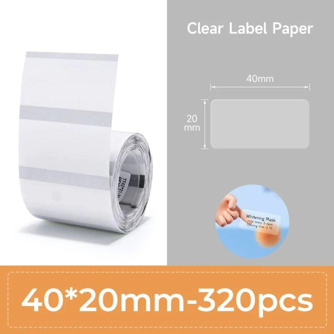 NIIMBOT B21, B1, B3S Clear labels – Transparent
