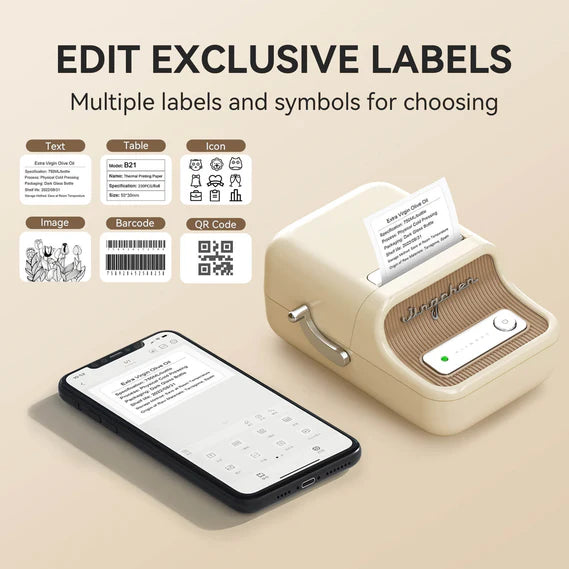 B21 2 Inch Label Maker Machine with Tape - Efficient Labeling Solution