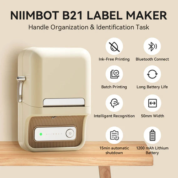 B21 2 Inch Label Maker Machine with Tape - Efficient Labeling Solution