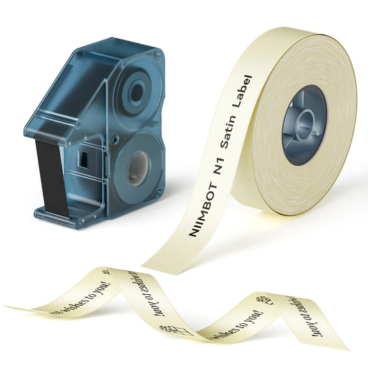 NIIMBOT N1 Satin Ribbon, Only for N1 Label Maker, suit for Gift, Wedding, Party, Craft Wrapping, DIY